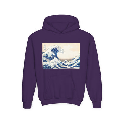 Great Wave off Kanagawa Kids Hoodie - Hokusai Japanese Art Youth Sweatshirt