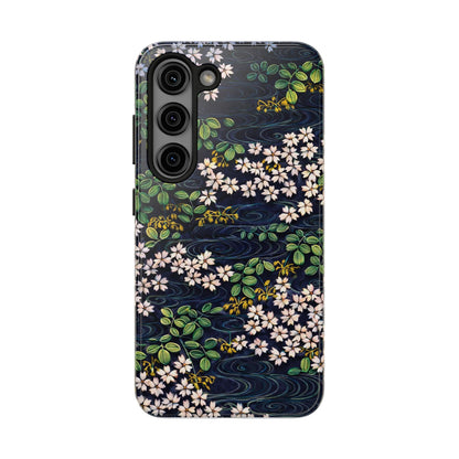 Sakura River Night Phone Case – Japanese Chiyogami Inspired Design