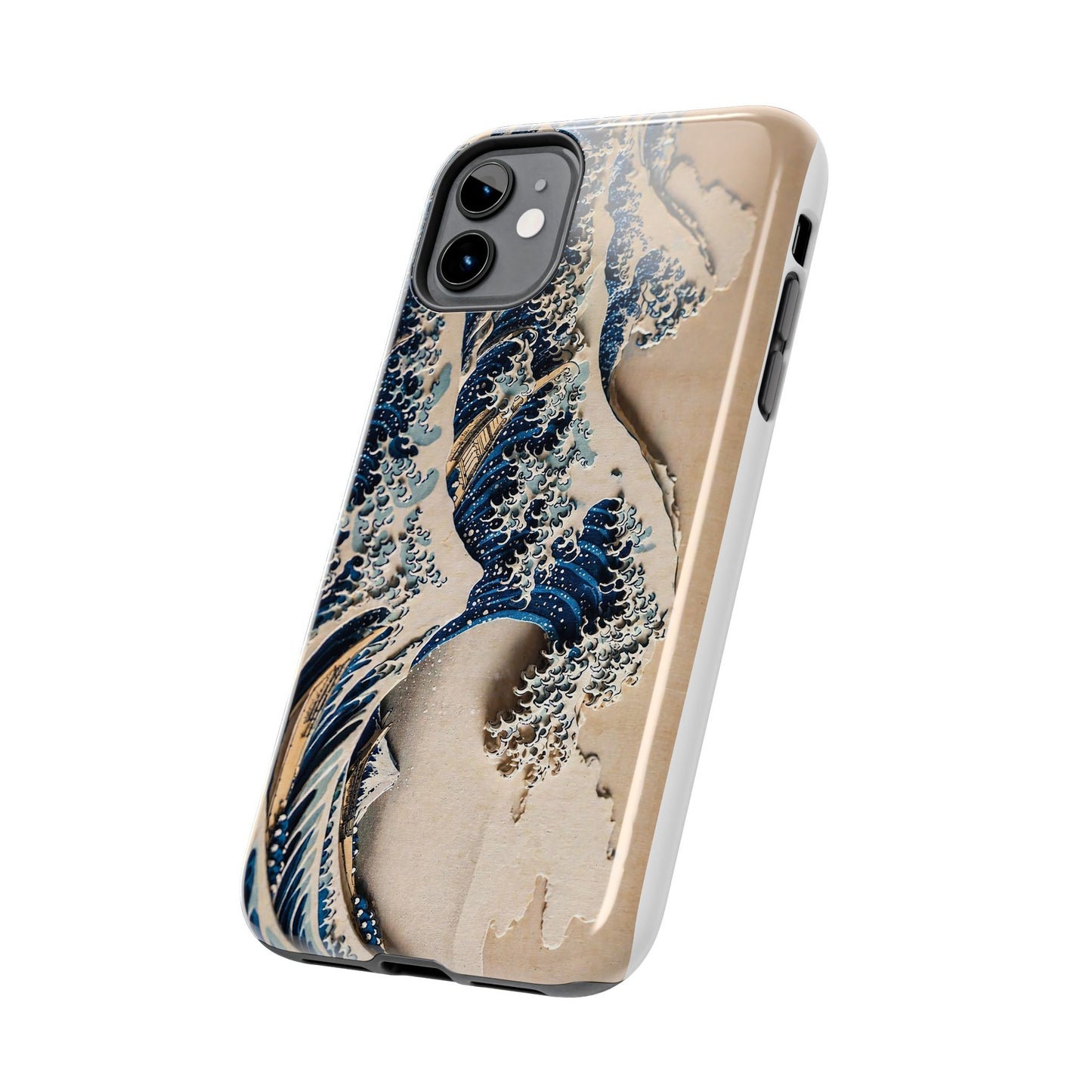 Great Wave 3D Shadow Relief Tough Phone Case – Hokusai Japanese Art