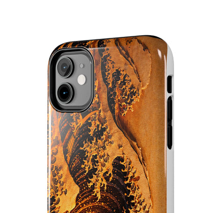 Golden Wave Tough Phone Case – Hokusai Sunset Japanese Art