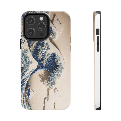 Great Wave 3D Embossed Tough Phone Case – Hokusai Japanese Art