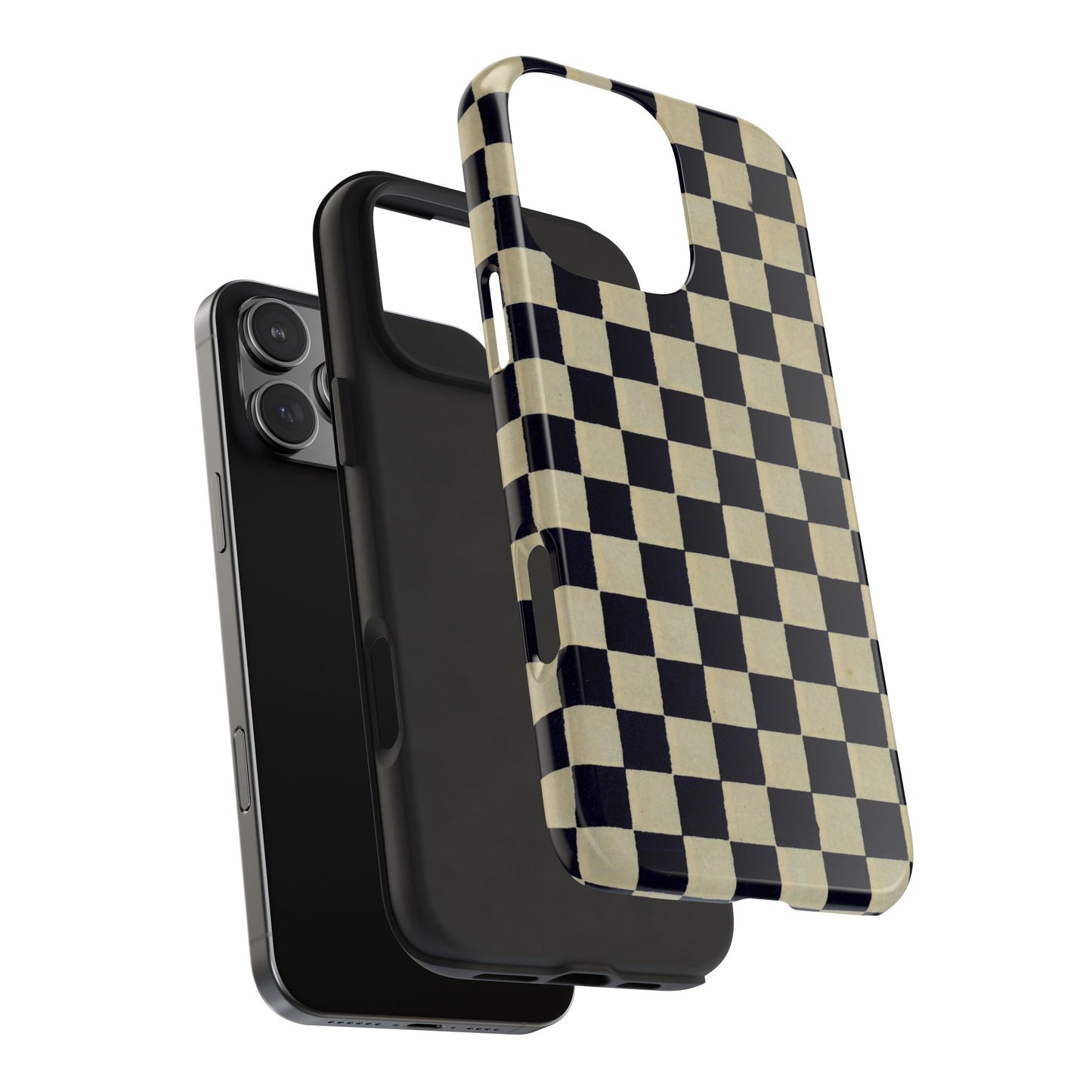 Ichimatsu Check Phone Case | Japanese Chiyogami Art | Taisho Modern Design 1926
