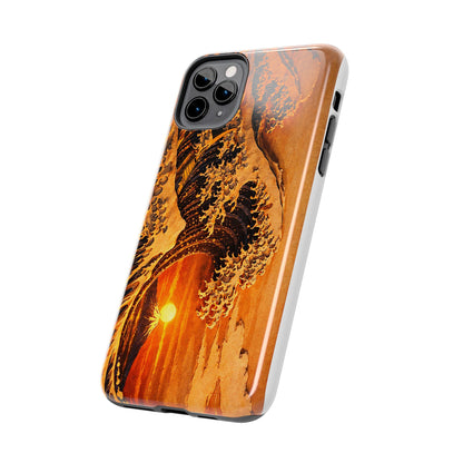 Golden Wave Tough Phone Case – Hokusai Sunset Japanese Art
