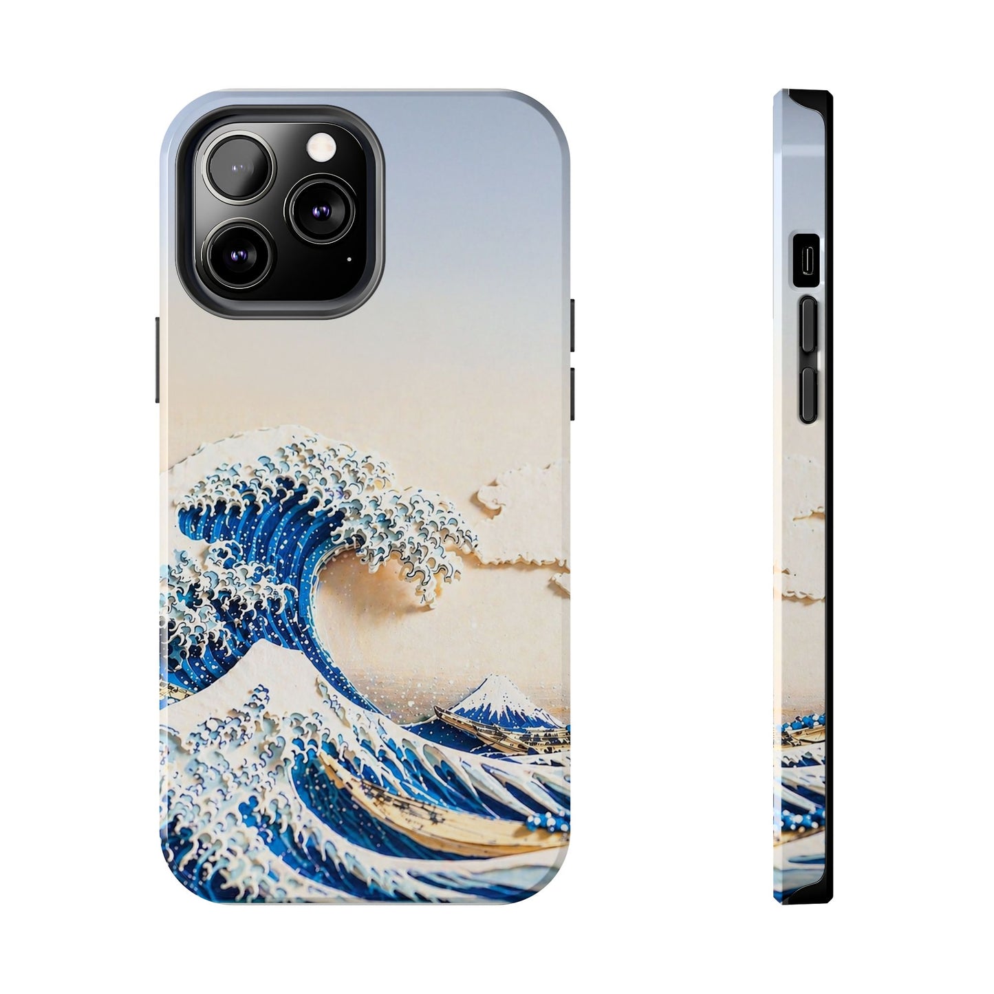 Japanese Great Wave Morning Glow Phone Case | Hokusai 3D Art | Edo Era Masterpiece