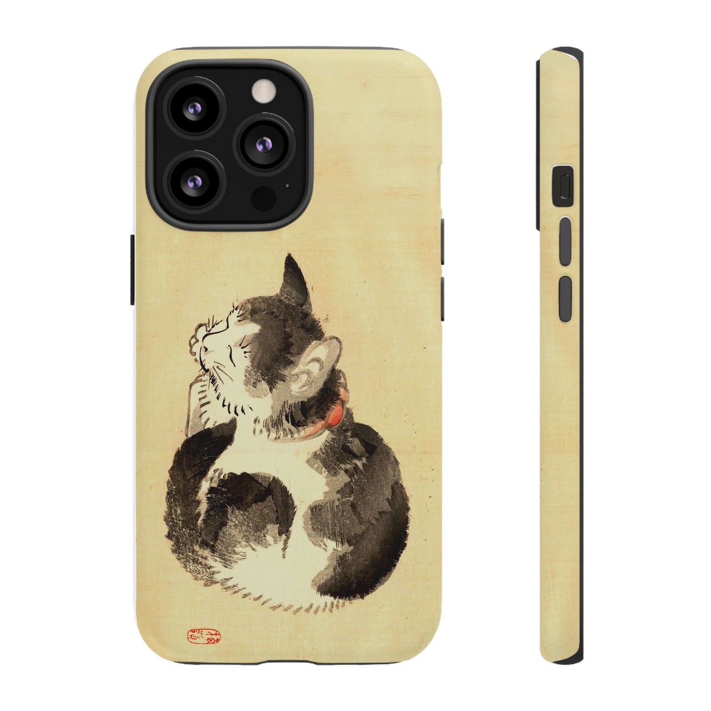 Sleeping Cat iPhone Case | Meiji Era Japanese Ink Painting | Ukiyo-e Art Phone Case | Vintage Japan Cat Gift