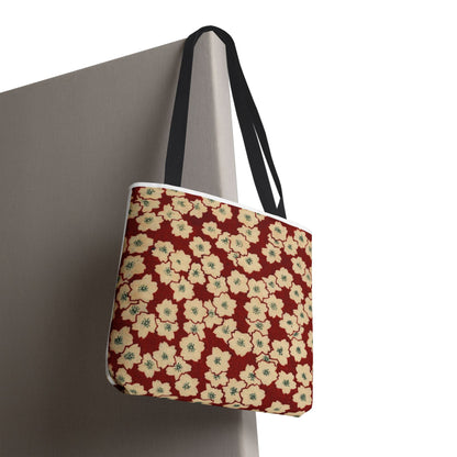 Japanese Sakura Tote Bag - Taisho Era Chiyogami Washi Pattern Vintage Design