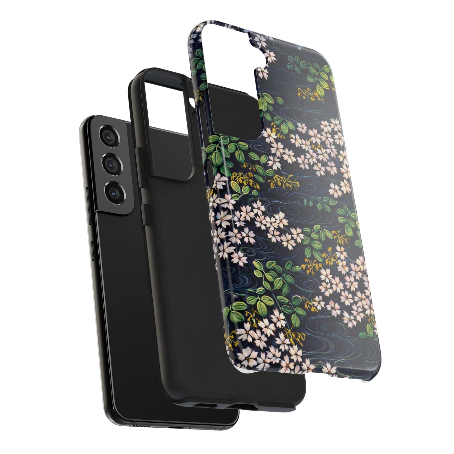 Sakura River Night Phone Case – Japanese Chiyogami Inspired Design