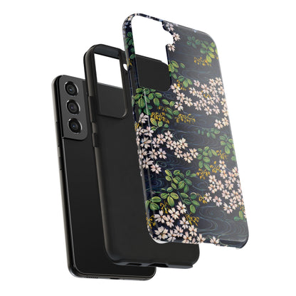 Sakura River Night Phone Case – Japanese Chiyogami Inspired Design
