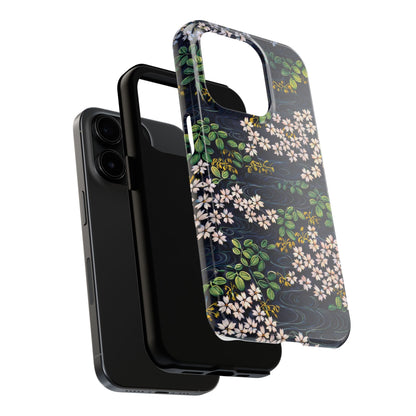 Sakura River Night Phone Case – Japanese Chiyogami Inspired Design