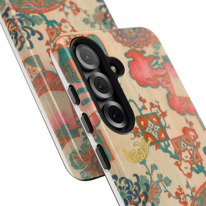 Meiji Era Fan & Chrysanthemum Phone Case | 1901 Zuan Hyakushu | Japanese Art