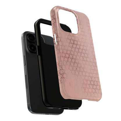 Taisho Era Pink Asanoha Phone Case | 1926 Japanese Chiyogami Art | Hemp Leaf Pattern