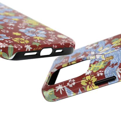 Taisho Umbrella Tales | 1926 Sakura, Momiji & Flowing Water Phone Case | Vintage Chiyogami Art