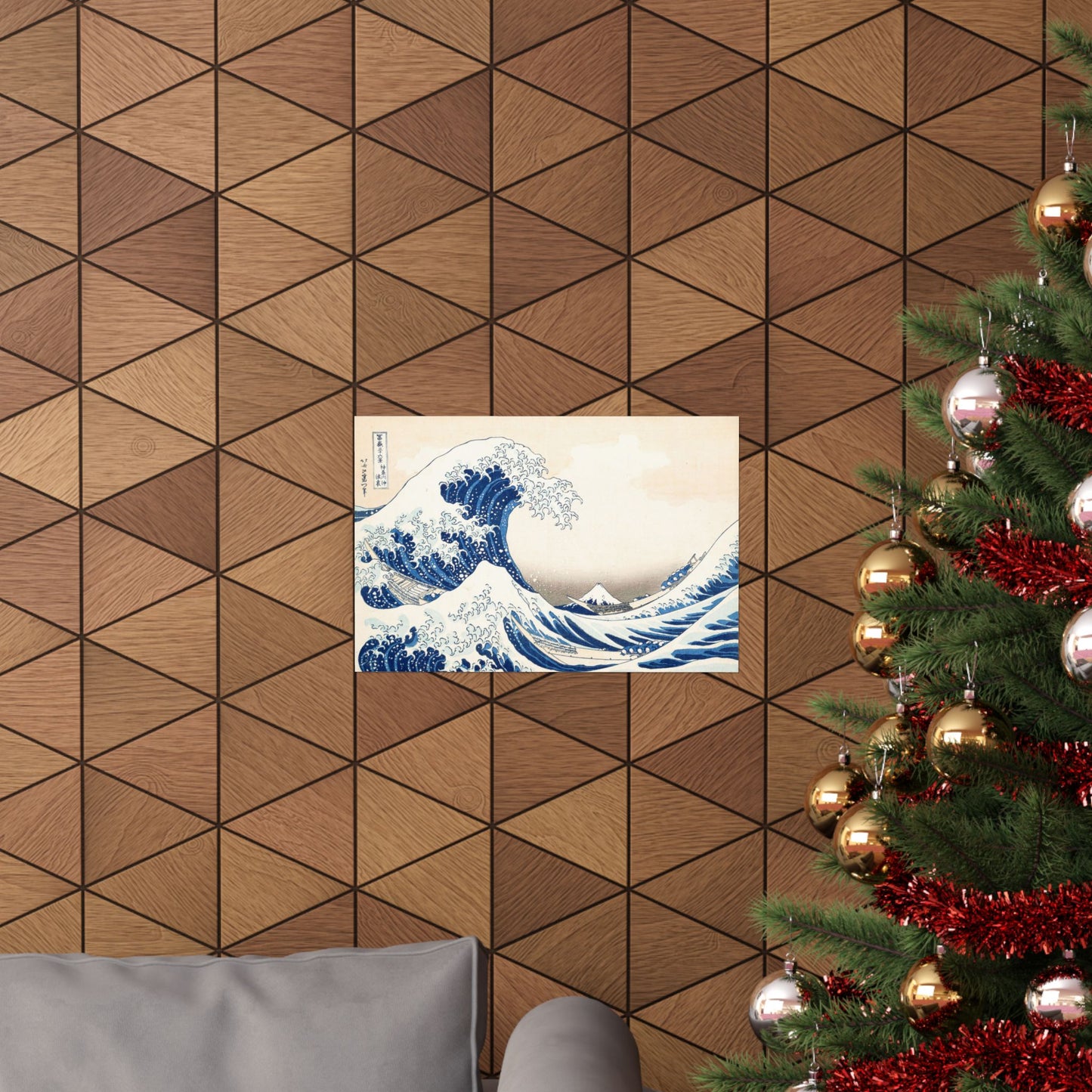 Hokusai Wave Matte Poster — The Great Wave Off Kanagawa Horizontal Print