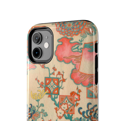 Meiji Era Fan & Chrysanthemum Phone Case | 1901 Zuan Hyakushu | Japanese Art