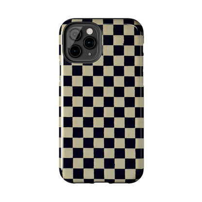 Ichimatsu Check Phone Case | Japanese Chiyogami Art | Taisho Modern Design 1926