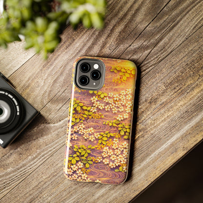 Sakura River Morning Light Phone Case – Japanese Chiyogami Inspired