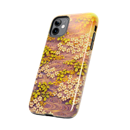 Sakura River Morning Light Phone Case – Japanese Chiyogami Inspired