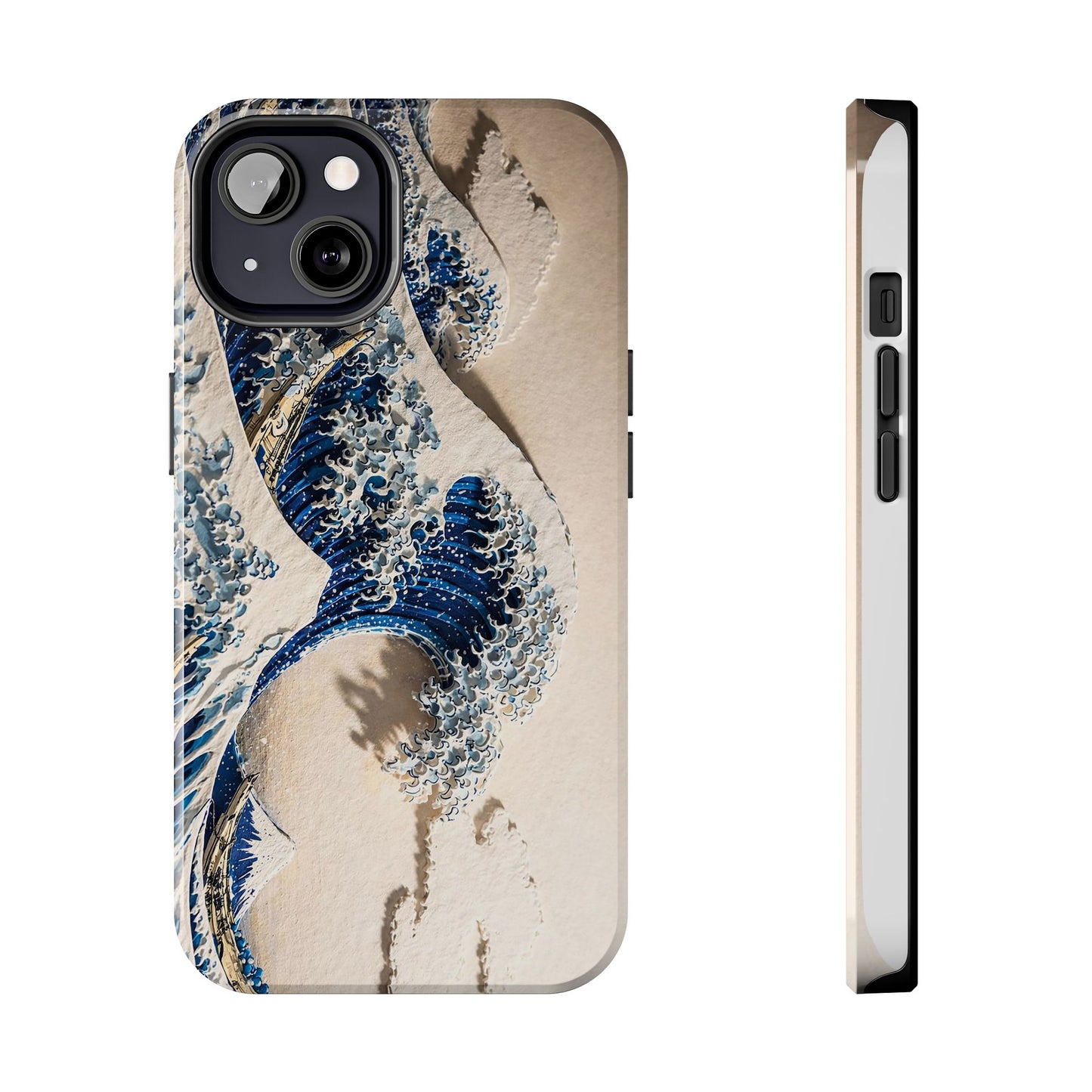 Great Wave 3D Embossed Tough Phone Case – Hokusai Japanese Art