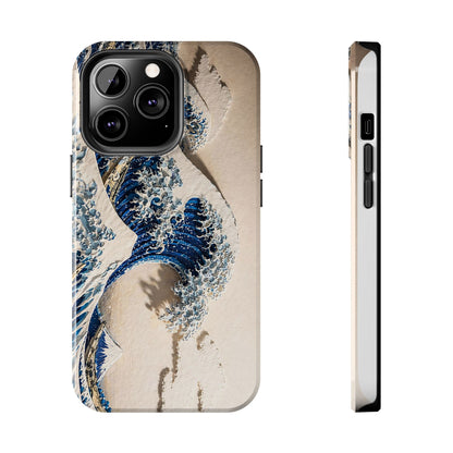 Great Wave 3D Embossed Tough Phone Case – Hokusai Japanese Art
