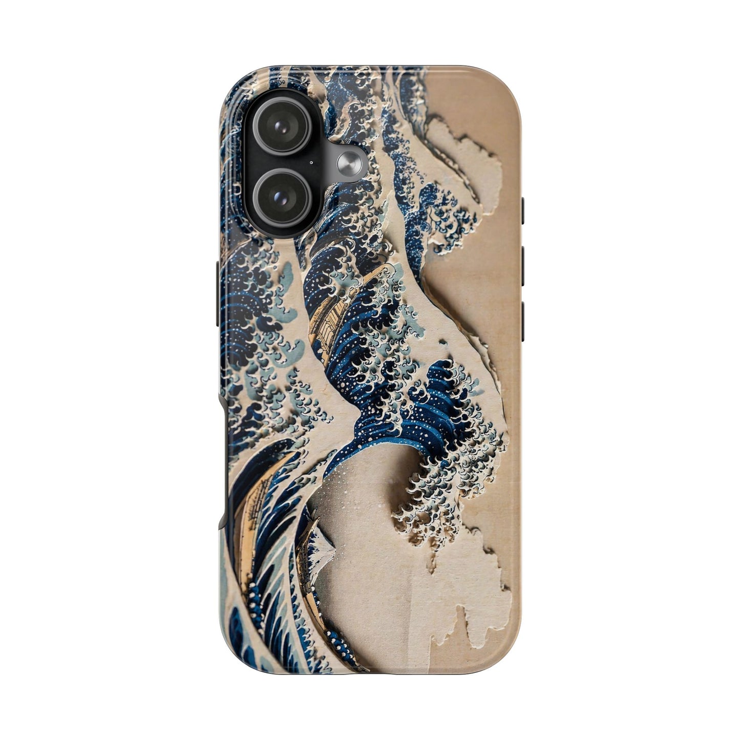 Great Wave 3D Shadow Relief Tough Phone Case – Hokusai Japanese Art