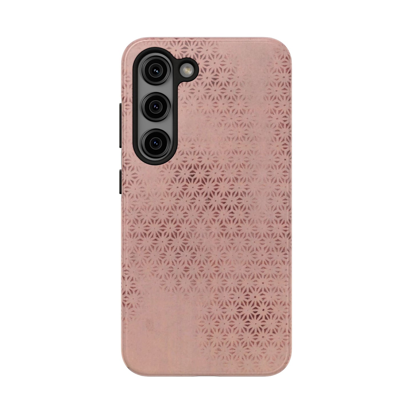 Taisho Era Pink Asanoha Phone Case | 1926 Japanese Chiyogami Art | Hemp Leaf Pattern