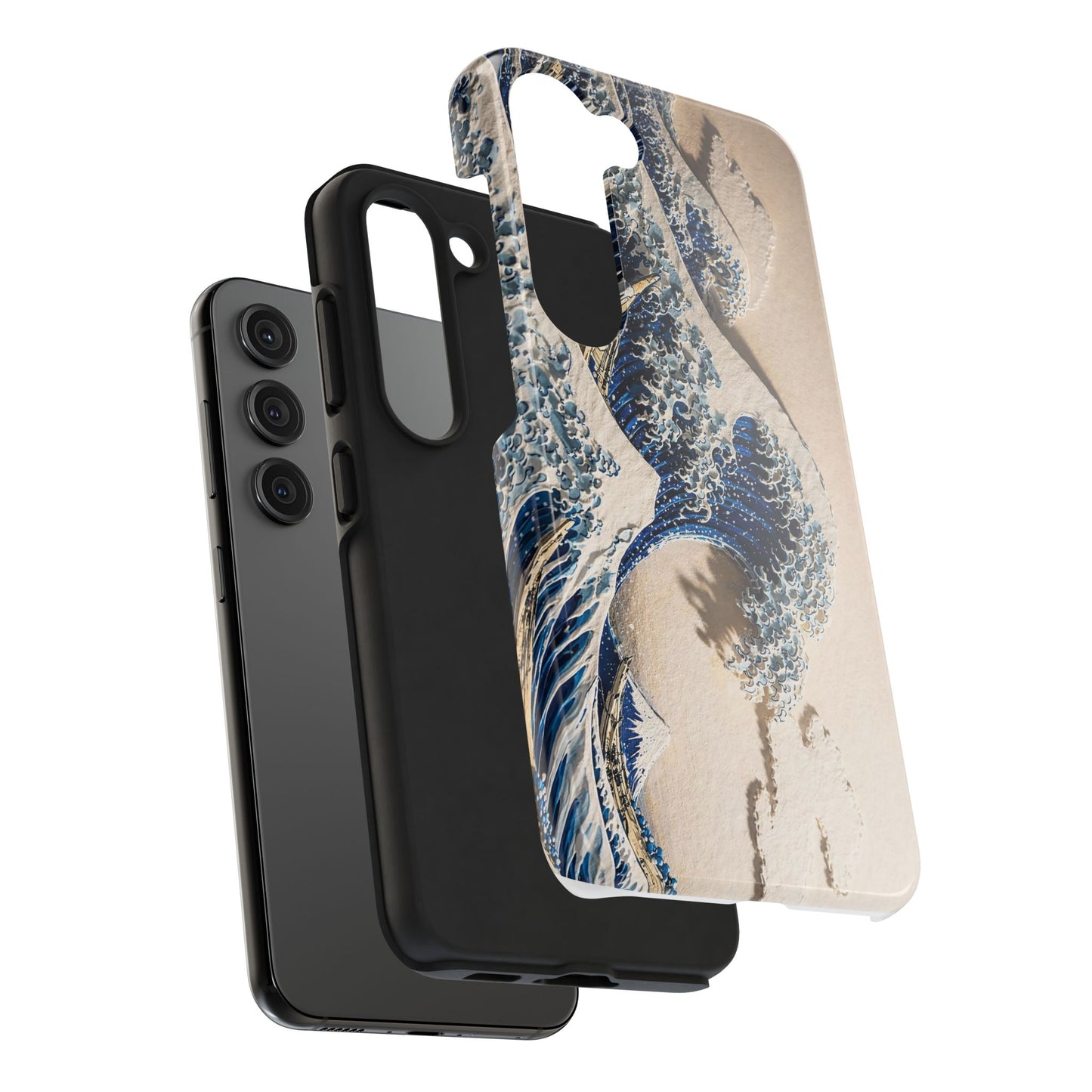 Great Wave 3D Embossed Tough Phone Case – Hokusai Japanese Art