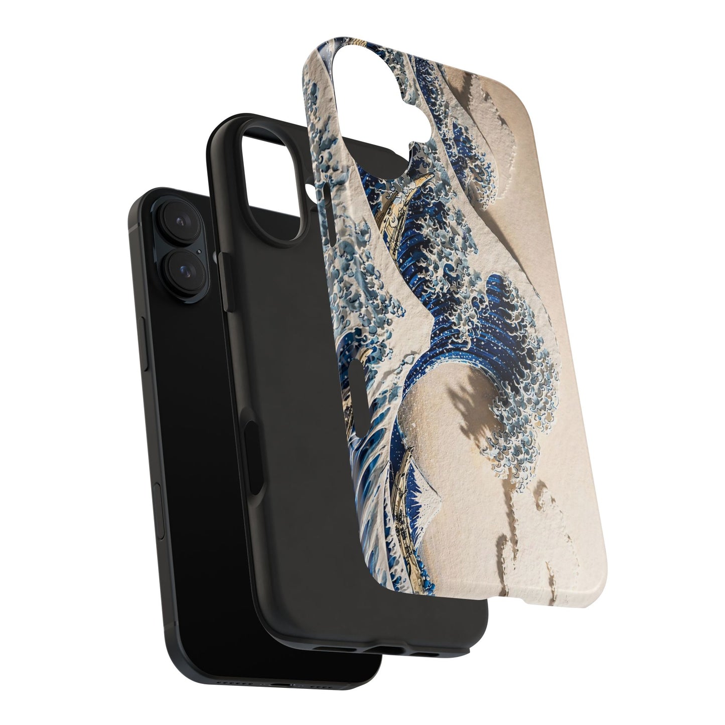 Great Wave 3D Embossed Tough Phone Case – Hokusai Japanese Art