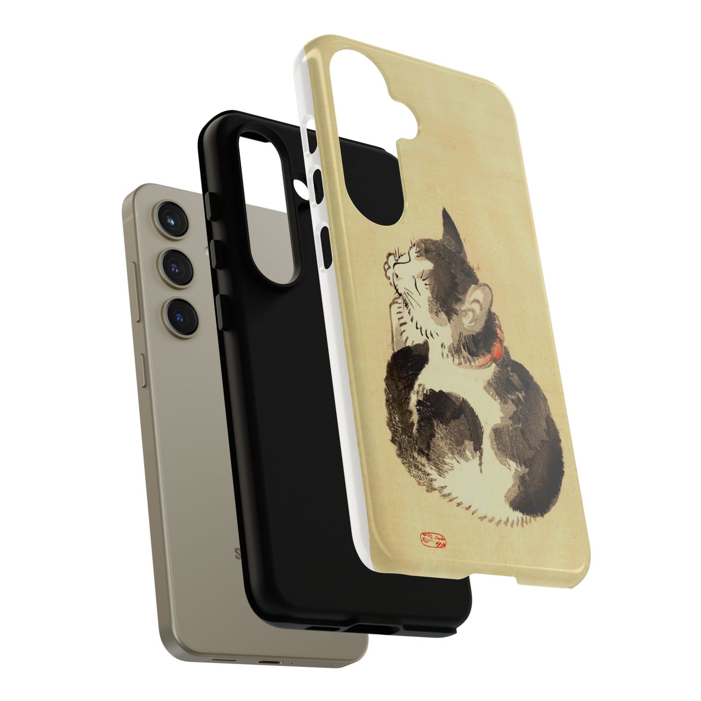 Sleeping Cat iPhone Case | Meiji Era Japanese Ink Painting | Ukiyo-e Art Phone Case | Vintage Japan Cat Gift