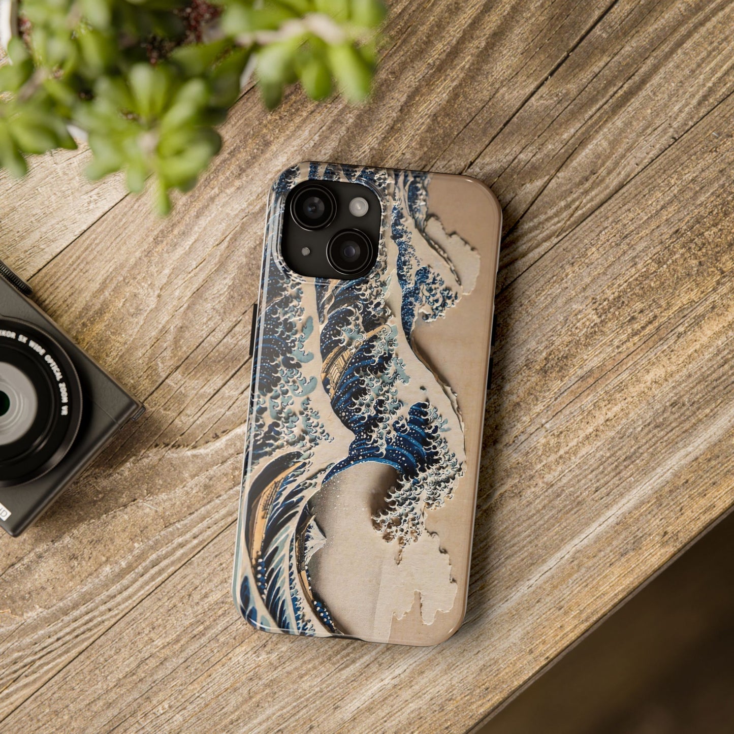 Great Wave 3D Shadow Relief Tough Phone Case – Hokusai Japanese Art