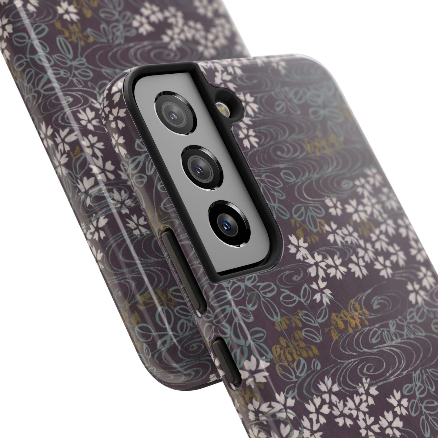 Meiji Era Sakura River Phone Case | 1901 Zuan Hyakushu | Wisteria Purple Japanese Art