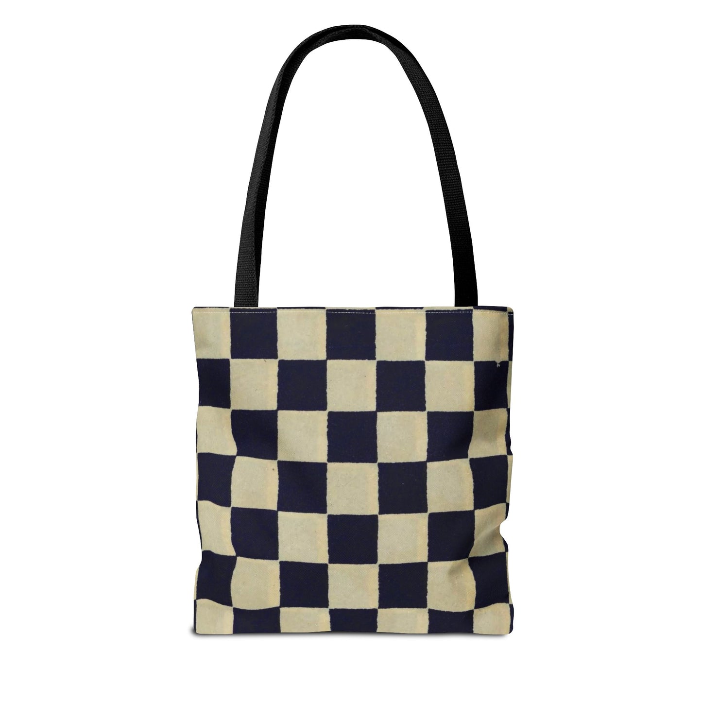 Black & White Ichimatsu Checkered Tote Bag – Japanese Traditional Pattern, Minimalist Everyday Bag