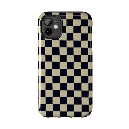 Ichimatsu Check Phone Case | Japanese Chiyogami Art | Taisho Modern Design 1926