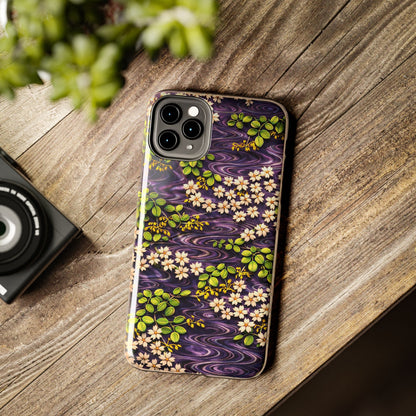 Sakura River Phone Case – Japanese Chiyogami Inspired Design