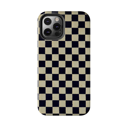 Ichimatsu Check Phone Case | Japanese Chiyogami Art | Taisho Modern Design 1926