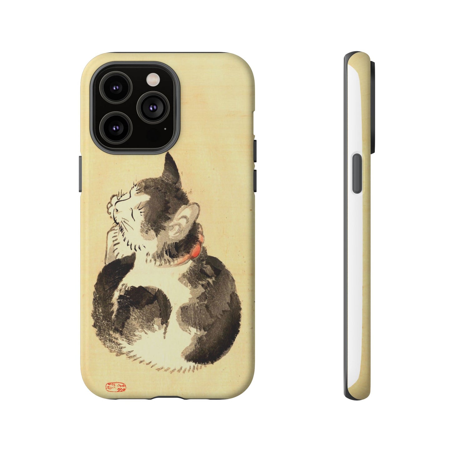 Sleeping Cat iPhone Case | Meiji Era Japanese Ink Painting | Ukiyo-e Art Phone Case | Vintage Japan Cat Gift