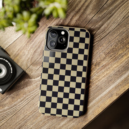 Ichimatsu Check Phone Case | Japanese Chiyogami Art | Taisho Modern Design 1926