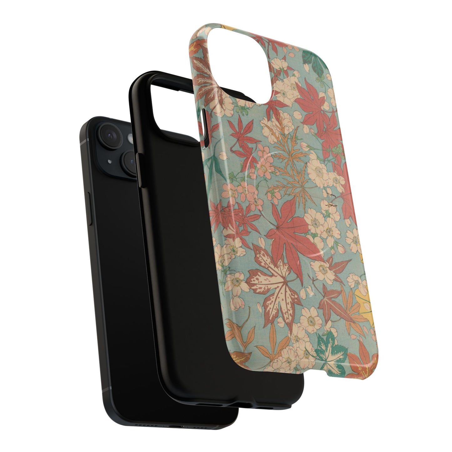 Meiji Era Maple & Autumn Bloom Phone Case | "Chiyogami Mihon" Japanese Archive Art