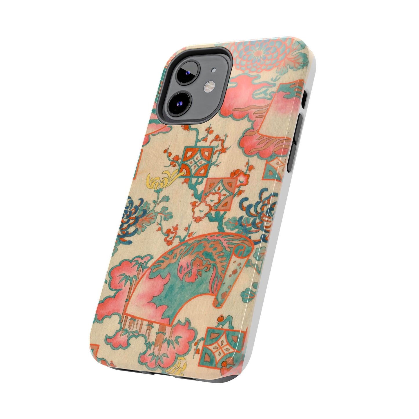 Meiji Era Fan & Chrysanthemum Phone Case | 1901 Zuan Hyakushu | Japanese Art