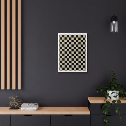 Taisho Era Ichimatsu Checkerboard Framed Poster - 1926 Japanese Chiyogami Wall Art