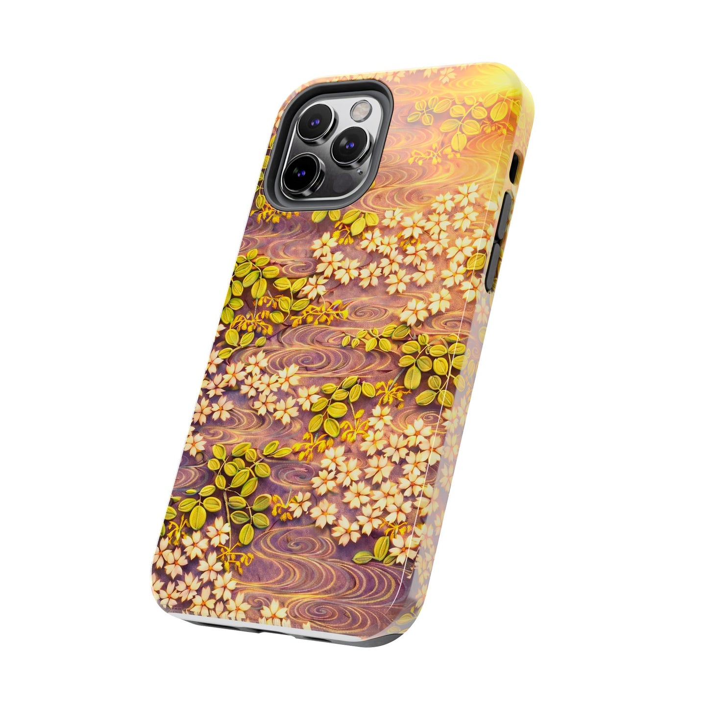 Sakura River Morning Light Phone Case – Japanese Chiyogami Inspired
