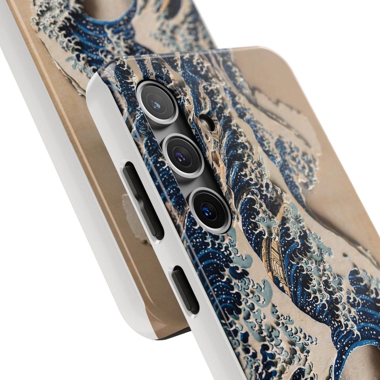 Great Wave 3D Shadow Relief Tough Phone Case – Hokusai Japanese Art