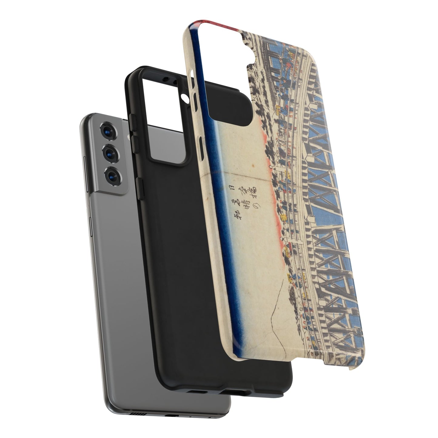 浮世絵ブリッジ・ミニマルスマホケース Ukiyo-e Bridge Minimalist Phone Case