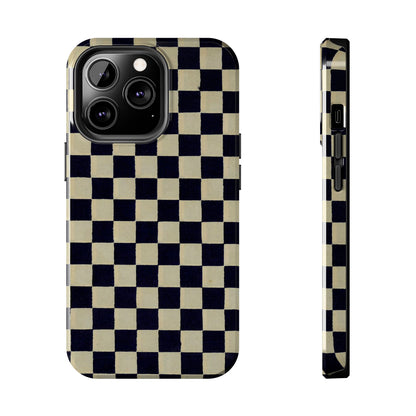 Ichimatsu Check Phone Case | Japanese Chiyogami Art | Taisho Modern Design 1926