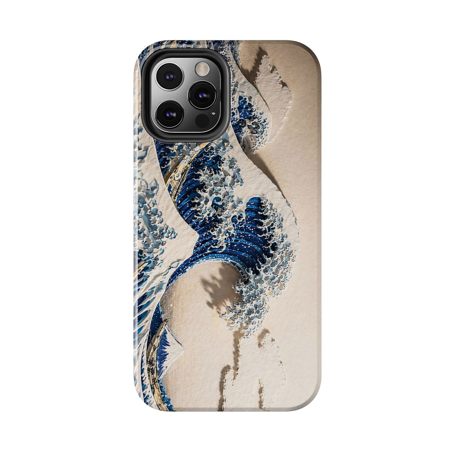 Great Wave 3D Embossed Tough Phone Case – Hokusai Japanese Art