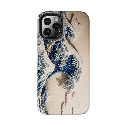 Great Wave 3D Embossed Tough Phone Case – Hokusai Japanese Art