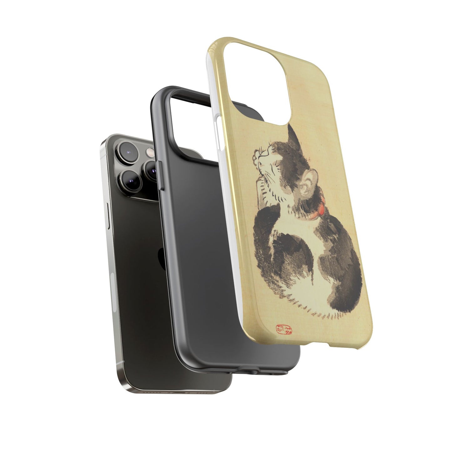 Sleeping Cat iPhone Case | Meiji Era Japanese Ink Painting | Ukiyo-e Art Phone Case | Vintage Japan Cat Gift