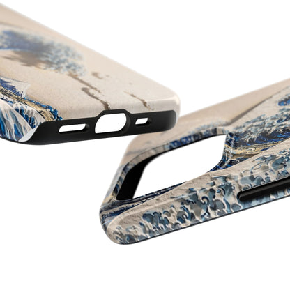 Great Wave 3D Embossed Tough Phone Case – Hokusai Japanese Art
