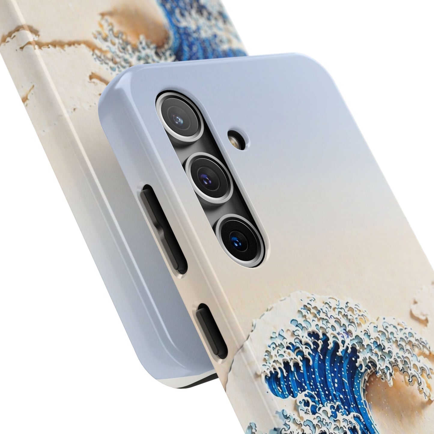 Japanese Great Wave Morning Glow Phone Case | Hokusai 3D Art | Edo Era Masterpiece