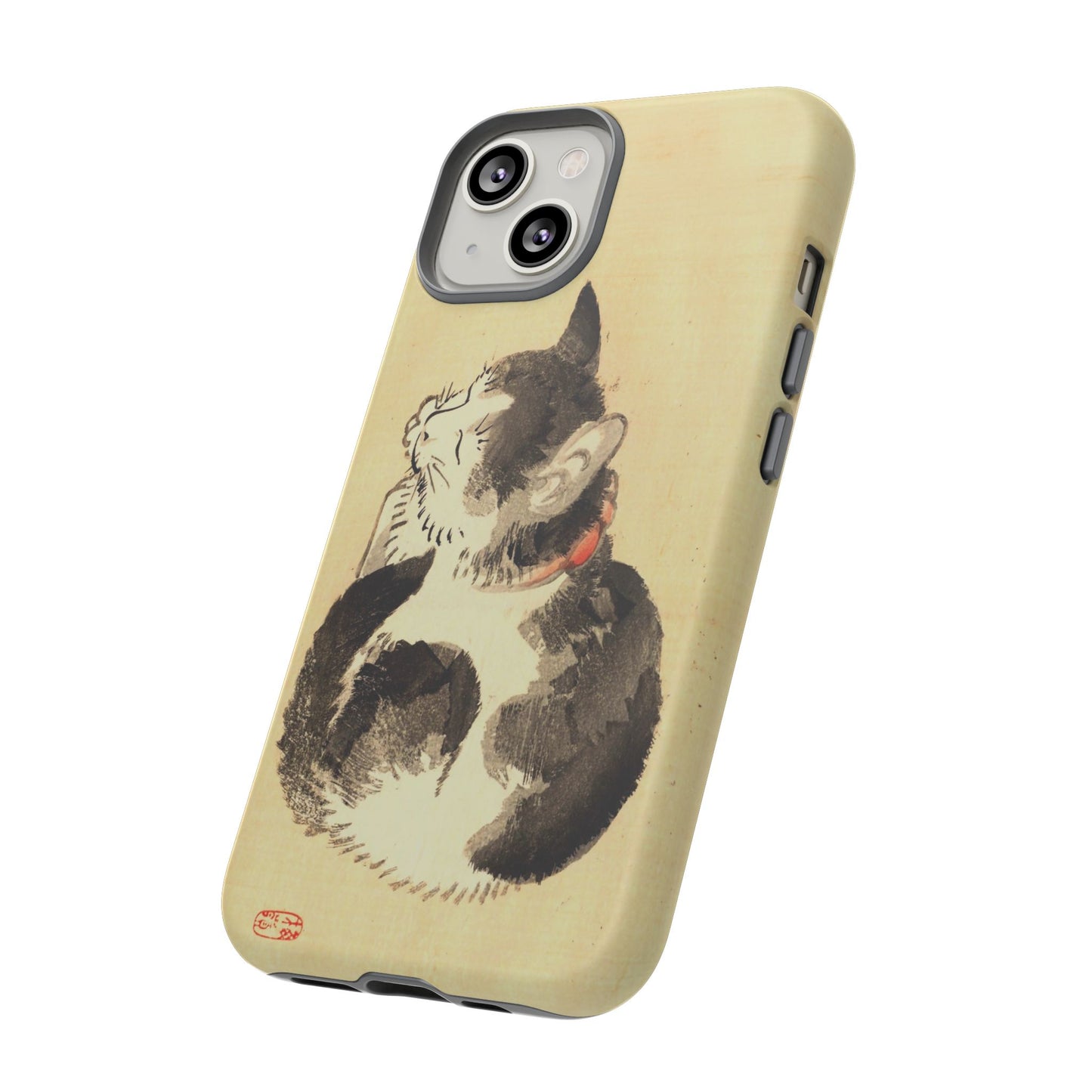 Sleeping Cat iPhone Case | Meiji Era Japanese Ink Painting | Ukiyo-e Art Phone Case | Vintage Japan Cat Gift