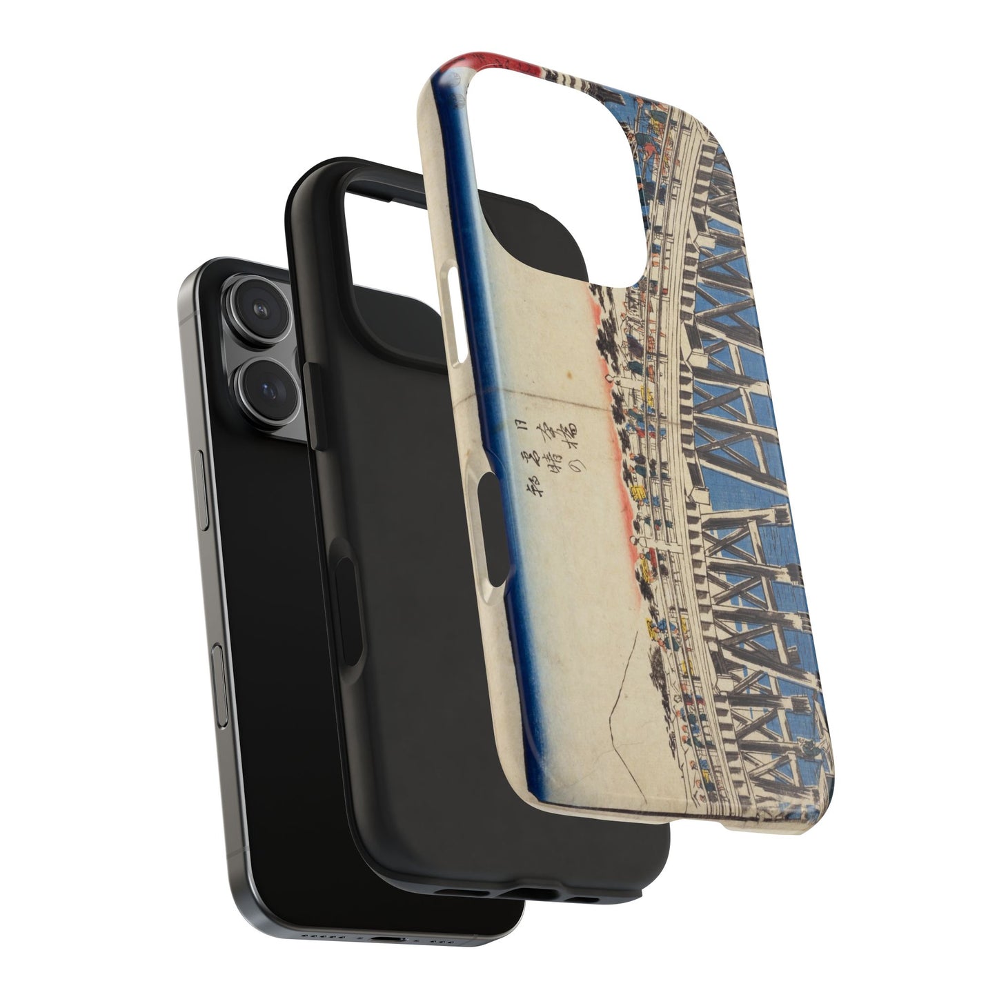 浮世絵ブリッジ・ミニマルスマホケース Ukiyo-e Bridge Minimalist Phone Case